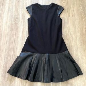 NWOT Ivy + Blu Faux Leather Drop Waist Shift Dress Sz 6